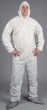 MicroMAX® NS coverall, zipper, attached boots, elastic wrists - Latex, Supported